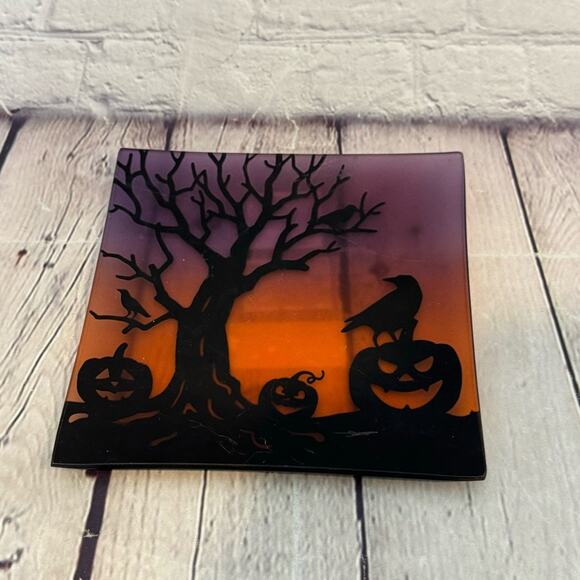 Yankee Candle Halloween Square Frosted Display Tray - Picture 1 of 3